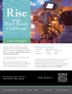 Rise with River Raisin Clubhouse Flyer Graphic